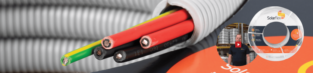 SolarFlex 25mm HD UV-resistant pre-wired solar panel extension conduit system